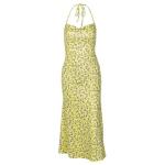 OEM maufactory European and American printed flower sleeveless sling long skirt