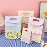 Customized Kraft Art Gift Paper Packaging Bag Personalized Pink Small Packaging