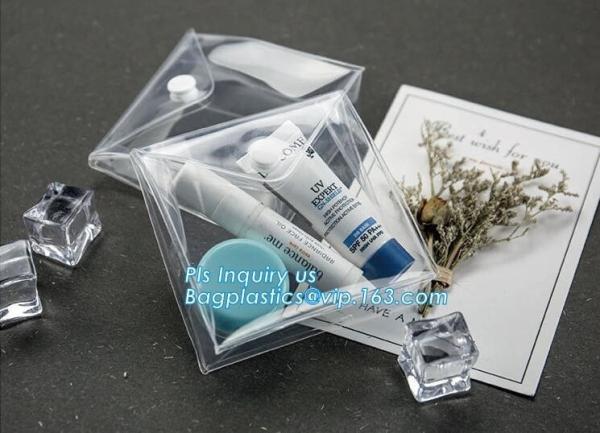 Slider zipper Clear pvc bag for package Vinyl transparent pvc bag cosmetic