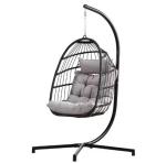 200KGS Weight Capacity Outdoor Foldable Foldable Patio Swing Hanging Chair With