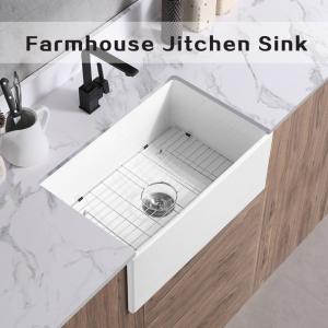 Wholesale Rectangular Farmhouse Kitchen Sink Gloss White Single Bowl Kitchen Sink from china suppliers