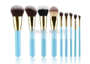 Wholesale 9PCS New Facial Mass Level Makeup Brushes Blue Cosmetics Applicator from china suppliers