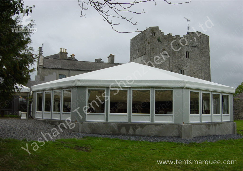 Aluminum Framed Customized Outdoor Canopy Gazebo Party Tent White PVC Top