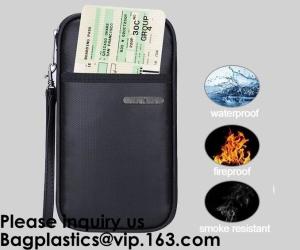 Wholesale OEM custom luxury travel money passport safe zipper storage pouch fireproof document bag Pouch Money Fiberglass Fire Saf from china suppliers