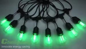 Wholesale 24ft 12 Bulb IP65 Waterproof Festoon Lighting Outdoor Garden Wedding Christmas Decoration S14 RGB LED Filament Bulb Light String from china suppliers