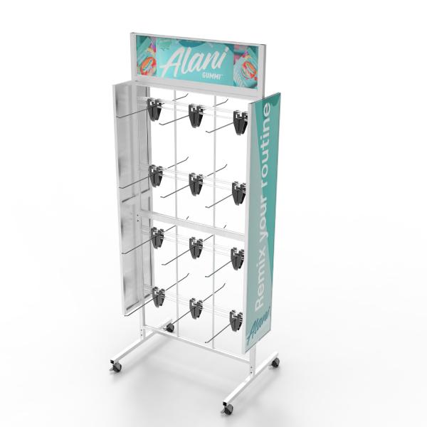 Supermarkets Snack Metal Display Stands Customizable Fast Food Metal Display