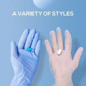 Wholesale Vinyl Sterile Disposable Plastic Gloves Curved Finger Textured Surface Sterility Maintain from china suppliers