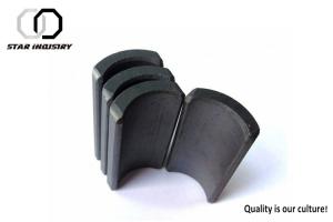 China Black Hard Ferrite Magnets , Ferrite Arc Magnet For Industrial Motors on sale