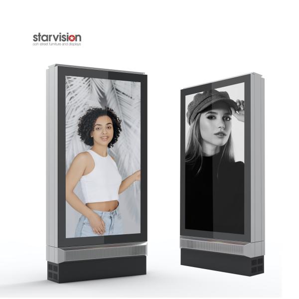 Anti Reflective Glass 2500cd/M2 55 Inch Digital Signage Display For Petrol