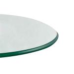 Customized Flat Polished Edge 8mm Clear Tempered Glass Table Top for Hotel