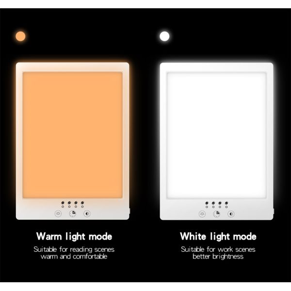 Acrylic ABS Led Bar LED Bright White Therapy Light 10000Lux Brightness UV Free Timer Touch Control Standing Bracket Bedroom