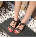 BS099 Shoes Women2020 Female Summer New Sandals Rome Plus Size Sandals Retro