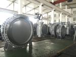 DN1200 Size Double Flanged Gear Box Operator Marine Butterfly Valve