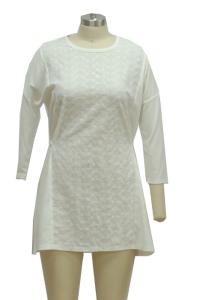 Wholesale Fitness Daytime Casual White Sundress With Sleeves , Casual Knit Summer Dresses from china suppliers
