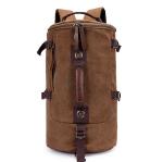 Shoulder bag schoolbag Korean version of casual outdoor canvas bucket bag travel