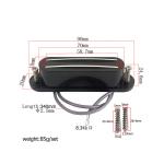 Direct Mount Mini Guitar Pickup Hot Rail Chrome Dual Rail Guitar Pickup