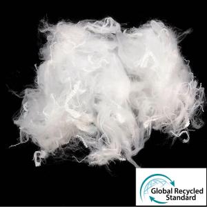Wholesale 3D×64mm Solid Recycled PET Fiber Anti Distortion For Non Woven Fabric from china suppliers