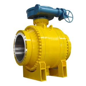 Wholesale Cast Steel Side Entry Trunnion Ball Valve Good Flow Adjusting Ability from china suppliers