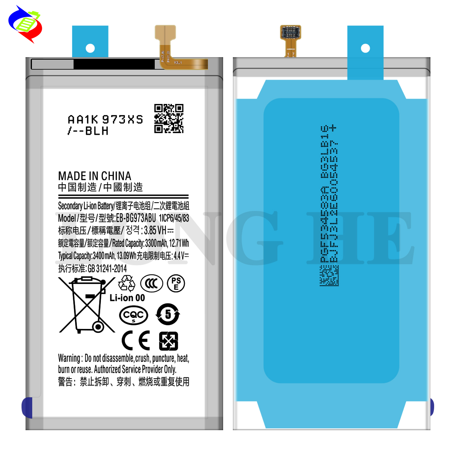 Ori 1 1 3400mAh Battery Cell for Samsung Galaxy S10 EB-BG973ABU Double IC Protection
