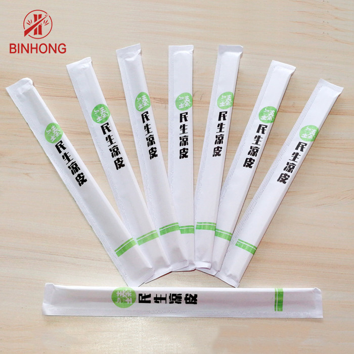 Eco-frindly Natural Bamboo Chopsticks Sushi chopsticks with paper package full paper twins chopsticks