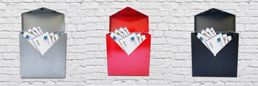 Custom Logo Printed Industrial Style Iron Wall Mount Post Box with Anti-rust Features