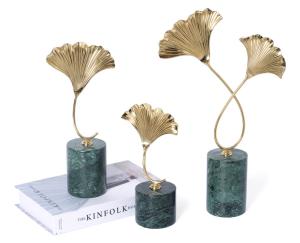 Wholesale Marble Stand Brass Ornaments 415mm Home Decor Sculptures from china suppliers
