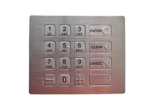 China 16 Keys Rugged Numeric Keypad IP67 Waterproof Stainless Steel Industrial Metal Keypad on sale