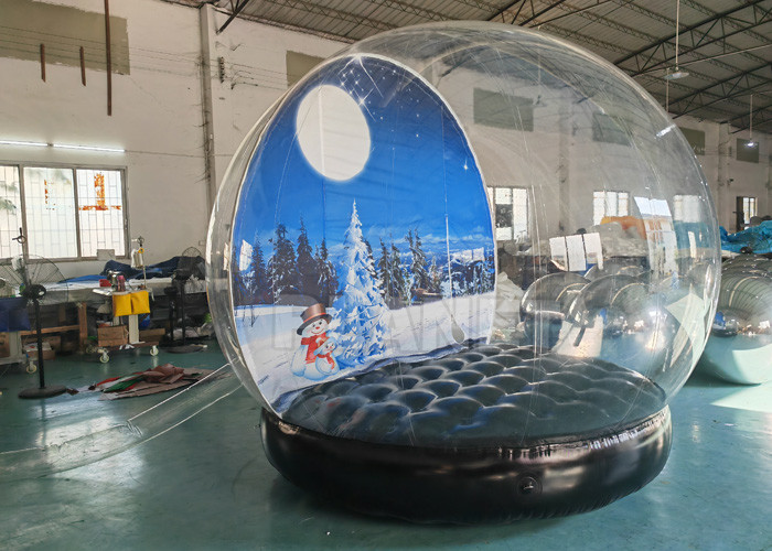 Customized Clear Inflatable Snow Globes Giant Outdoor Blow Up Snow Globe