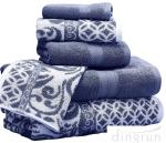Luxuriously Soft Quickly Absorbed Yarn Dyed Cotton Jacquard Towel Set