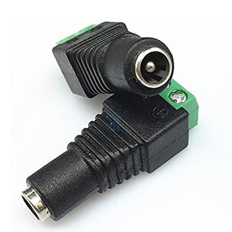 Solderless 12v 24v 5.5x2.5mm 5.5x2.1mm Female DC Power Plug Connector Jack Adapter for CCTV Camera Led Strip Lights