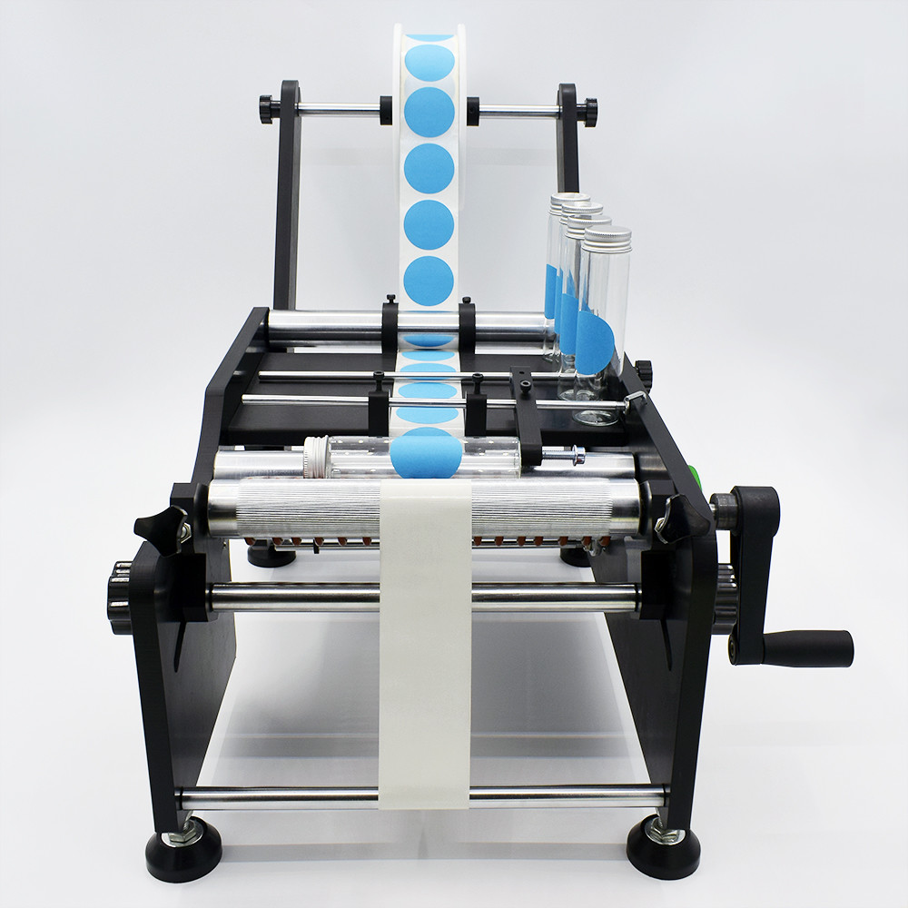YCX Manual round bottle sticker label machine small labeller bottle dispenser TB-26S