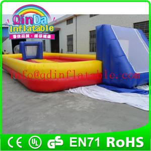 Wholesale QinDa inflatable soap football field water soccer football field for sale from china suppliers