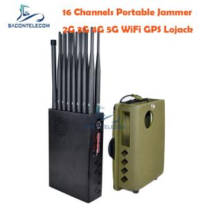 Wholesale 12000mAh 16w Mobile Phone Signal Blocker 20m WiFi GPS Jammer 2G 3G 4G 5G from china suppliers