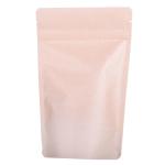 Stand up Craft Paper food Zipper Plastic Bag With Transparent Window