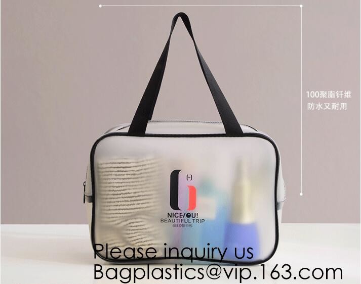 Waterproof Travel Toiletry Organizer Cosmetic Transparent Pvc Bag Women Makeup Organizer Pouches, bagease, bagplastics
