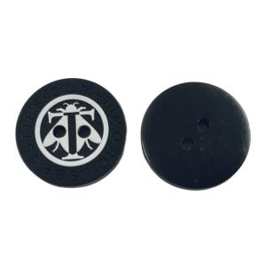 Wholesale Silk Printed Plastic Resin Buttons Engraved Logo Blouses Coat Button Four Hole In 32L For Clothing from china suppliers
