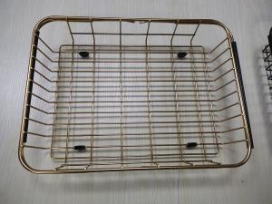 Wholesale Adjustable Kitchen PVD Gold Expandable Dish Drying Basket In Sink Drainer Rack from china suppliers