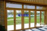 Larch Wood 12A Aluminium Double Glazed Windows Powder Coated ISO9001