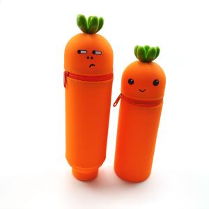 Wholesale Pencil Case Silicone Pencil Box Pen Bag Holder For Desk Stand Up Pen Case Pencil Box Students Silicone StorageMakeup Bag from china suppliers