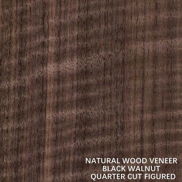 American Natural Walnut Wood Veneer Quarter Cut Straight Figured For High Class