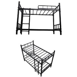 Wholesale Twin Over Strong Metal Bunk Beds , Metal Twin Bunk Beds Safety Guard Rails Flat Ladder from china suppliers