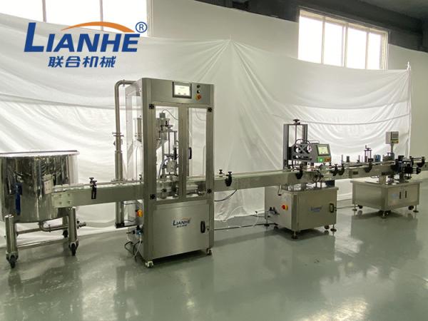 250ml Bottle Liquid Filling Machine Automatic Piston Filling Capping Labeling