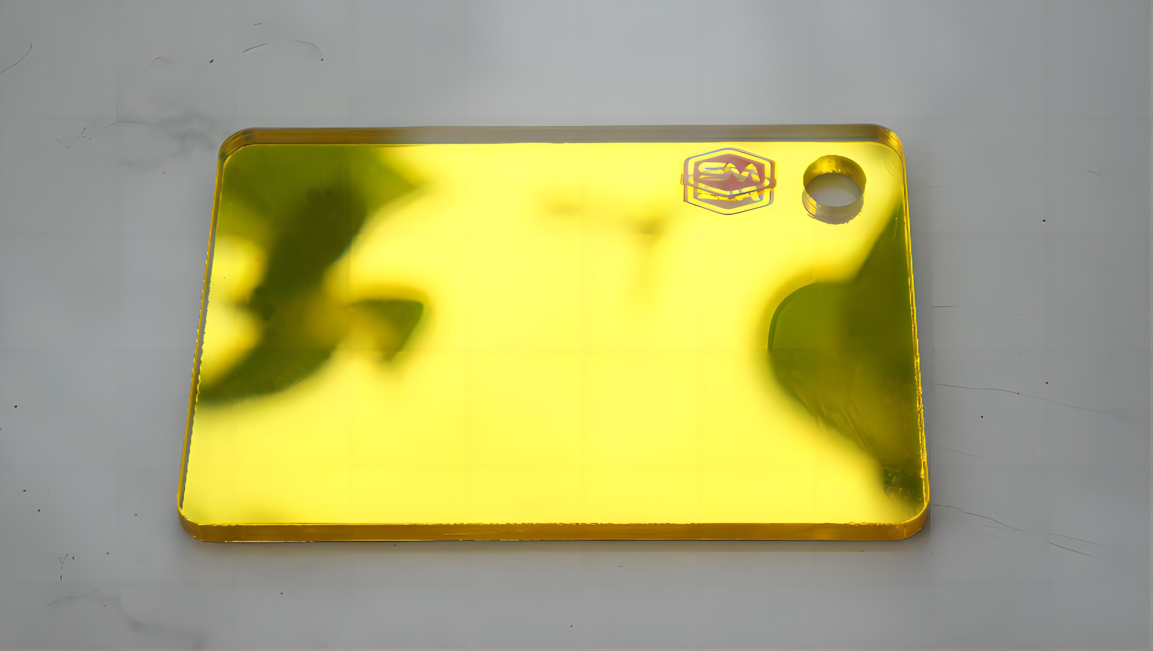 1-6mm Thickness Mirror Acrylic Sheet Adhesive Gold Mirrored with Different Colors