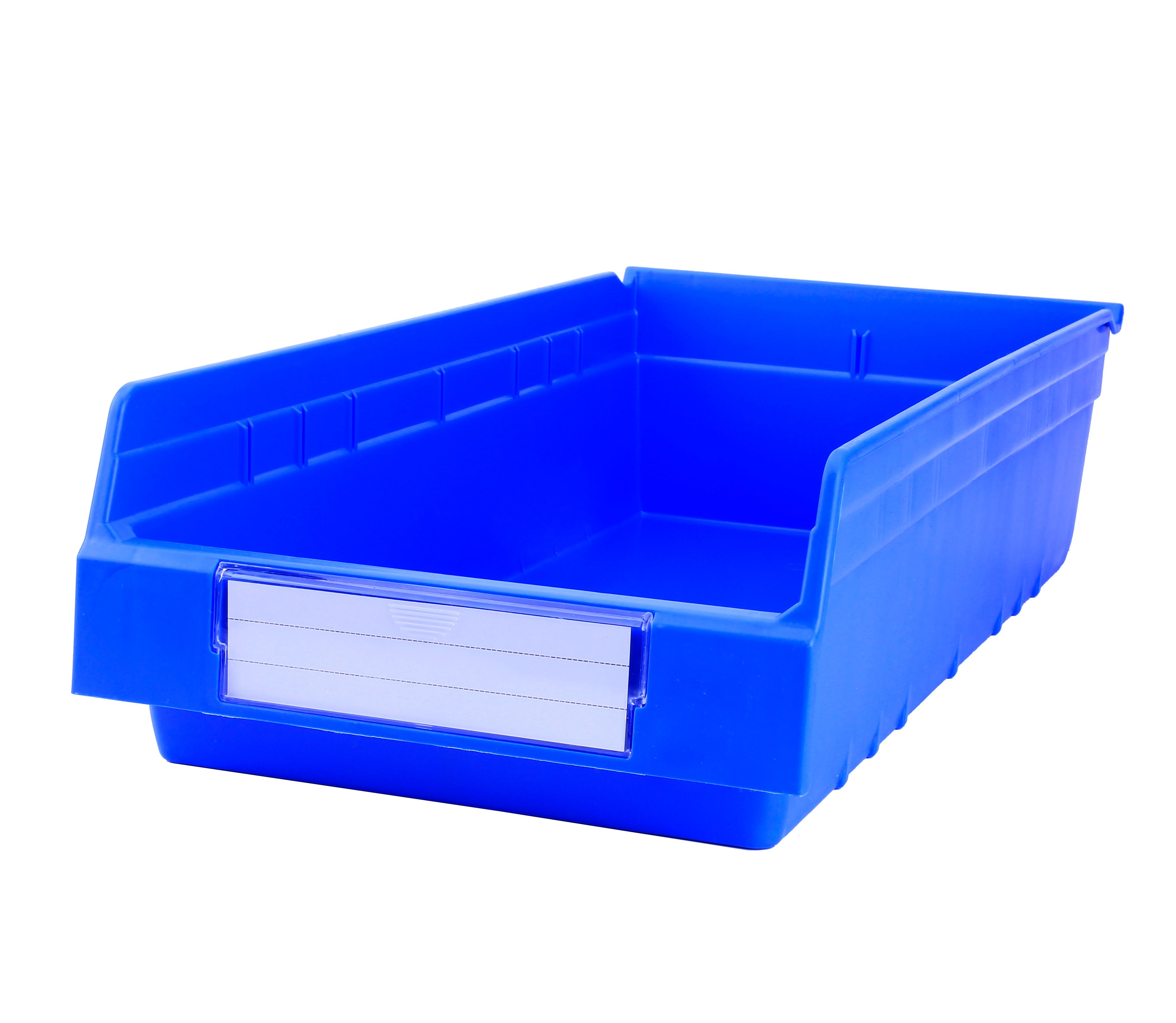 Semi-open Front Plastic Toy Storage Crate with Foldable Shelf Eco-friendly and Durable
