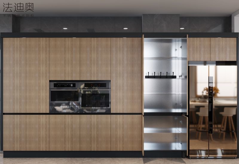 Sleek Durable Hygienic Modern Kitchen Cabinet With Customizable Design