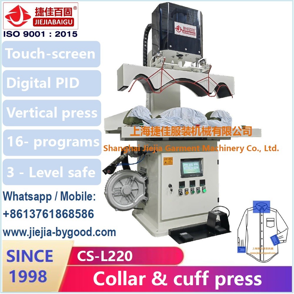 High Pressure Electric Heat Wrinkle Free Pressing Machine For Shirt Collar / Cuff