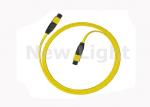 5 Meter 9 / 125 B Type MPO TO MPO Cable , 12 Core Single Mode Fiber Optic Cable
