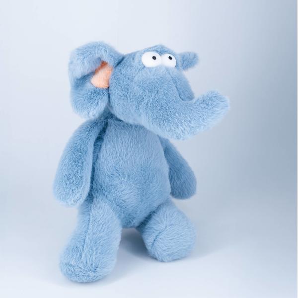 Customized Images Blue Elephant Plush Toy Soft And Huggable Animal Stuffed Toys