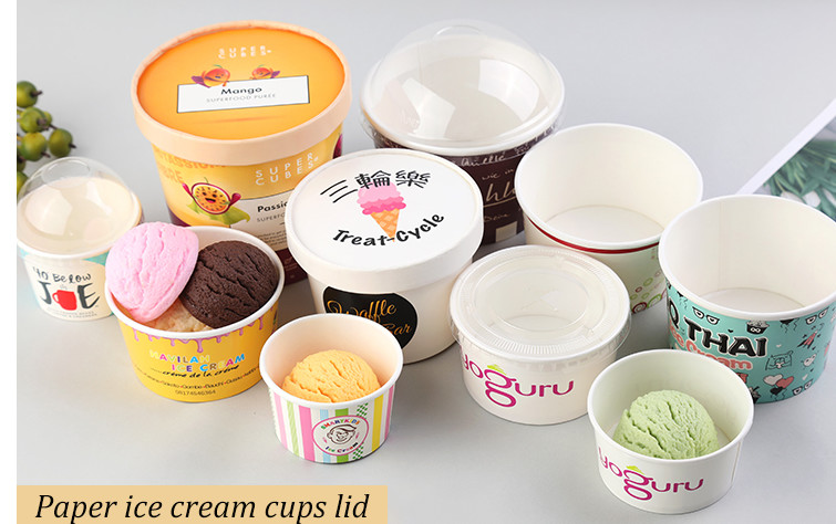 Kraft Paper Single Wall Ice Cream Cup Biodegradable 7oz 32oz