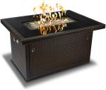 Stainless Steel Burner Square Outdoor Natural Gas Firepit Black All - Season